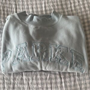 Parke Women's Blue Sweatshirt Mockneck